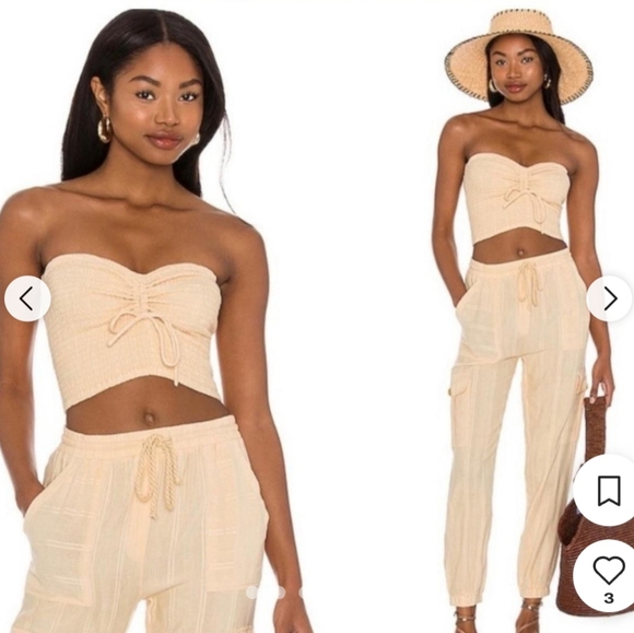 L*Space Tahiti Linen-Blend Top in Melon NWT Size XS - Picture 1 of 8